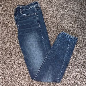 american eagle blue skinny jeans